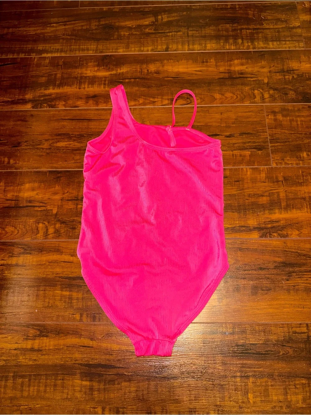 Justice Neon Pink One-Shoulder Girls' Swimsuit